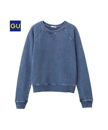 GU | （GU）デニムライクスウェット（長袖）(トップス)