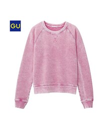 GU | （GU）デニムライクスウェット（長袖）(トップス)