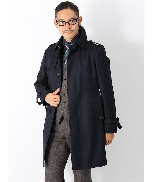 ほぼ未使用✨　ユニバーサル　ランゲージ　トレンチコート　ウール　カシミヤ　L UNIVERSAL LANGUAGE（ユニバーサルランゲージ）の「【保温】カシミヤ混