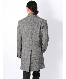 ユニバーサルランゲージ ロロピアーナ チェスターコート ツイード M ユニバーサルランゲージ ロロピアーナ チェスターコート