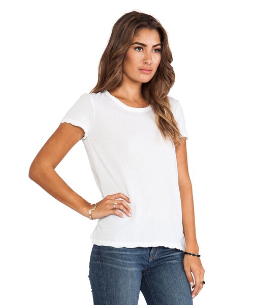 JAMES PERSE（ジェームスパース）の「James Perse Crepe Jersey Little Boy Tee（Tシャツ/カットソー・レディース・White・2 (S/M)/3 (M/L)/0 (XXS/XS)/1 (XS/S)）」の4枚目の写真