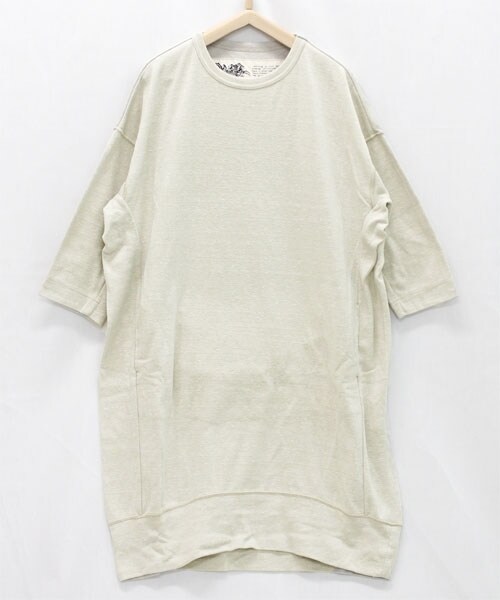 RNA-N（アールエヌエーエヌ）の「ポンチ五分袖ワンピース（ワンピース/ドレス・レディース・グレー/ナチュラル/ネイビー・M）」の2枚目の写真