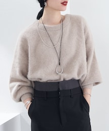 SHENERY（シーナリー）の「ファーカシミヤクルーネックニット（ニット