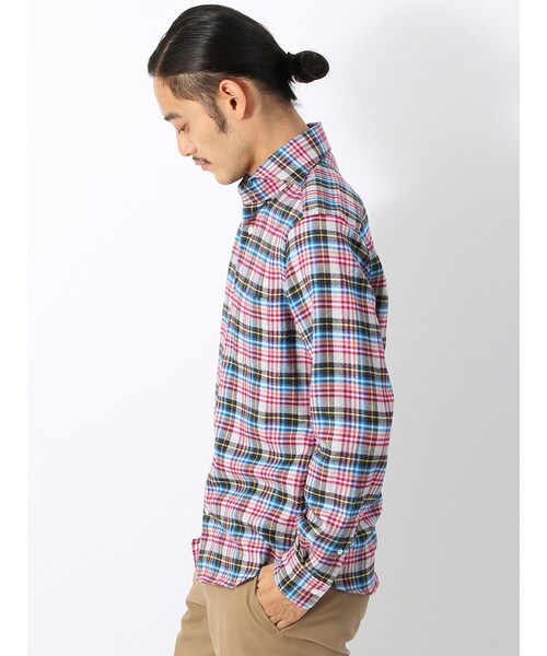 【美品】UNIVERSAL LANGUAGE ETONNE フランネルシャツ UNIVERSAL LANGUAGE（ユニバーサルランゲージ）の「【ETONNE