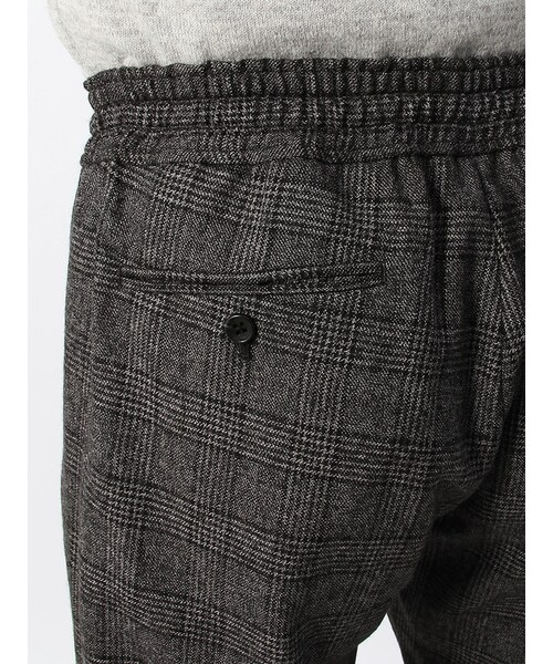 秋冬 ユニバーサルランゲージ ウールパンツ タータンチェック ブラウン S 秋冬 ユニバーサルランゲージ ウールパンツ タータンチェック グレー S