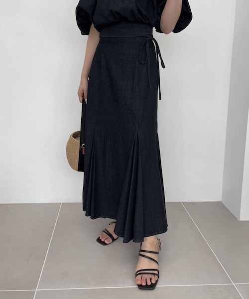 one after another NICE CLAUP（ワンアフターアナザーナイスクラップ）の「【セットアップ対応】マーメイドスカート（スカート・レディース・ピンク/ブラウン/ブラック/ドット・1/2）」の2枚目の写真