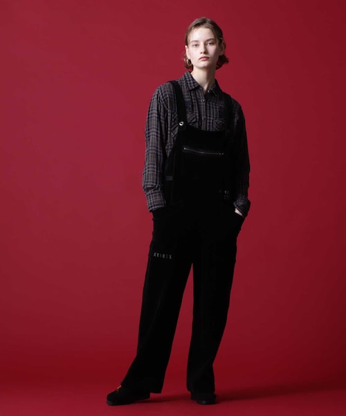 AVIREX(アヴィレックス)の「【先行予約 8月上旬-8月中旬入荷予定】《COLLECTION》L-VELOR OVERALL/ ベロア オーバーオール(オールインワン・サロペット・ブラック/オレンジ/カーキ・F)」の6枚目の写真