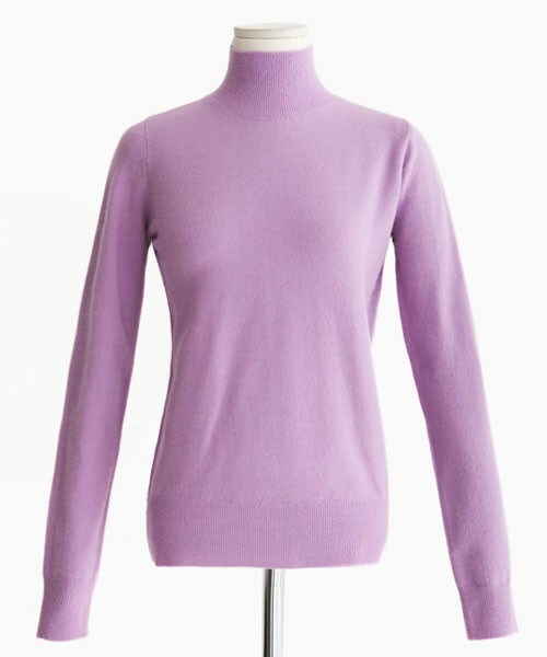 DHOLIC（ディーホリック）の「ソフトタッチハイネックニット（ニット/セーター・レディース・アイボリー/ブラック/グラスグリーン/グレー/サーモンピンク/ライトパープル・free）」の5枚目の写真