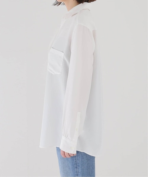 未使用　deuxiemeclasse シルクウォッシュシャツ　ホワイト シルク ウォッシュ シャツ（シャツ／ブラウス）｜Deuxieme