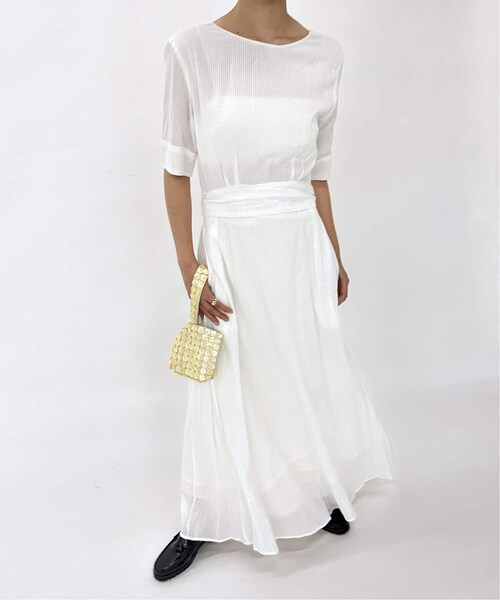 【EDIT.FOR LULU】DOBBY STRIPE PLAIN DRESS edit for lulu DOBBY STRIPE PLAIN DRESS
