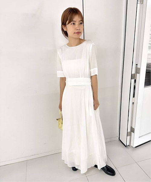 【EDIT.FOR LULU】DOBBY STRIPE PLAIN DRESS edit for lulu DOBBY STRIPE PLAIN DRESS