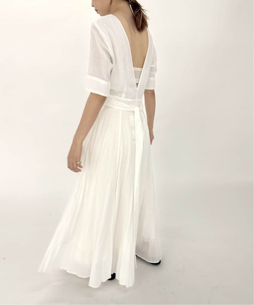 【EDIT.FOR LULU】DOBBY STRIPE PLAIN DRESS edit for lulu DOBBY STRIPE PLAIN DRESS