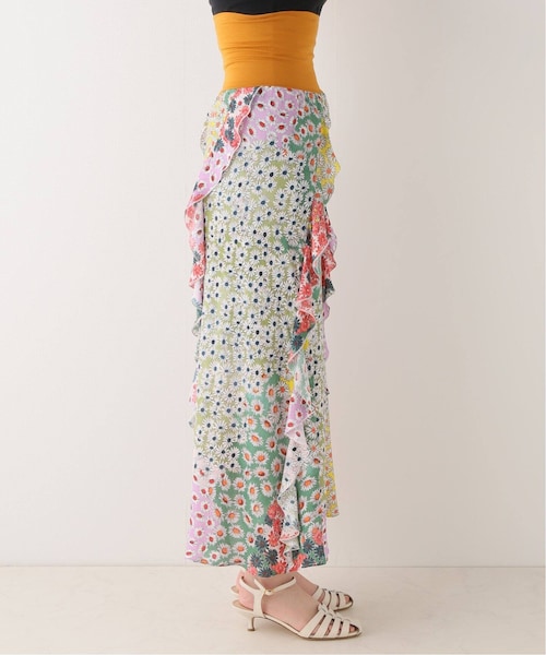 【IENA LA BOUCLE】 フェードフラワー ラッフルスカート IENA LA BOUCLE 新品 フェードフラワー ラッフルスカート｜Yahoo