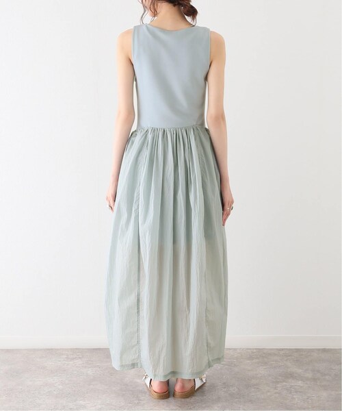 amomento ホワイト ワンピース AMOMENTO＞SHEER VOLUME DRESS/ワンピース