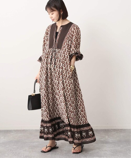 Pondichery/ポンディシェリ】プリントワンピース 