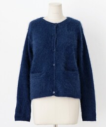 imvely | ノーカラーアンゴラMIXニットカーディガン(カーディガン/ボレロ)