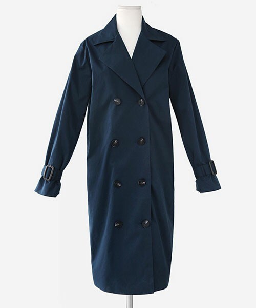 DHOLIC（ディーホリック）の「ソフトカラーゆるトレンチコート（マウンテンパーカー・レディース・サーモンピンク/ベージュ/ネイビー・free）」の3枚目の写真