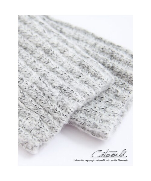 catworld（キャットワールド）の「高領麻花側開衩長版毛線洋裝（その他・レディース・灰/深藍・F）」の6枚目の写真