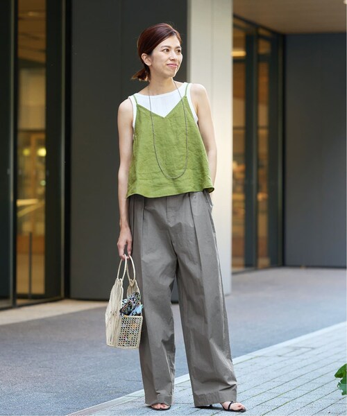 IENA(イエナ)の「IENA LA BOUCLE ハイカウントダンプ2タックパンツ(その他・グレー/34/36/38/40)」の3枚目の写真