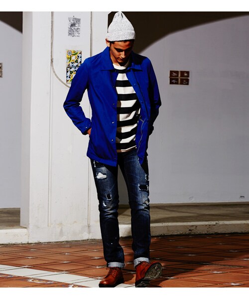 HAMNETT(ハムネット)の「【HAMNETT】 WEATHER COACH JACKET(ジャケット/アウター・メンズ・ネイビー/ブルー・S/M/L/XL)」の18枚目の写真