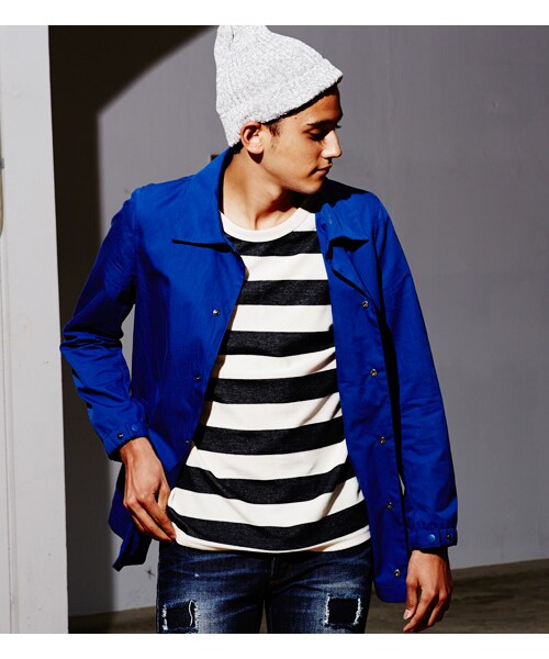 HAMNETT(ハムネット)の「【HAMNETT】 WEATHER COACH JACKET(ジャケット/アウター・メンズ・ネイビー/ブルー・S/M/L/XL)」の1枚目の写真