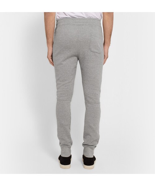 BALMAIN(バルマン)の「Balmain Slim-Fit Loopback Cotton-Jersey Biker Sweatpants(その他パンツ・メンズ・Gray・S/L/M)」の2枚目の写真