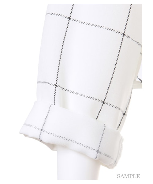 SNIDEL（スナイデル）の「ショート丈フレアブラウス（ブラウス・レディース・WHT/WHTxBLK/WHTxBLU・F）」の9枚目の写真