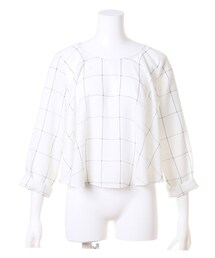 SNIDEL | ショート丈フレアブラウス(トップス)