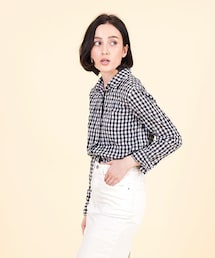 HELIOPOLE | 【大人気アイテムの新色入荷】heliopole　シャーリングギンガムチェックシャツ(シャツ/ブラウス)
