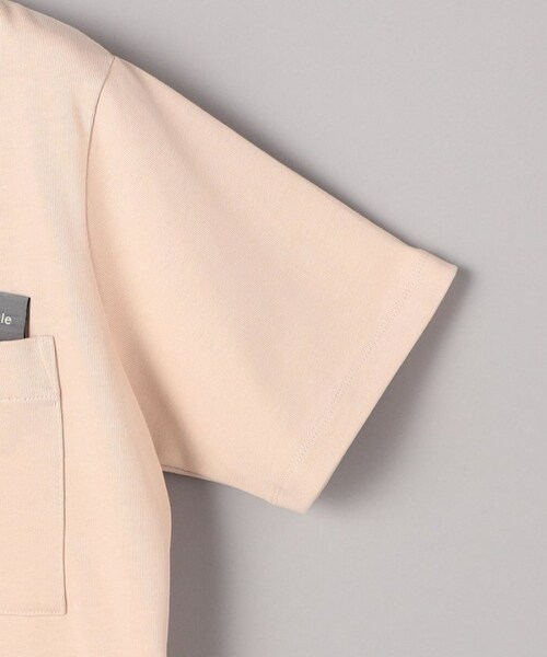 beautiful people（ビューティフルピープル）の「Suvin Compact Jersey Big QOLtag Tシャツ（その他・レディース・ホワイト/ブラウン/ピンク・FREE）」の3枚目の写真