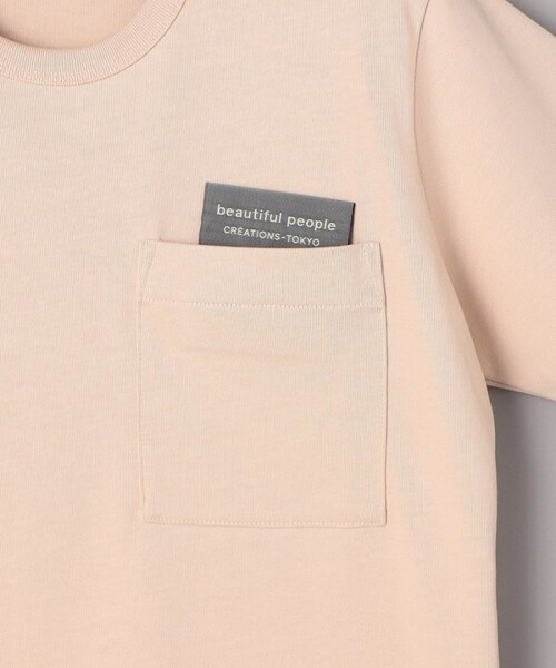 beautiful people（ビューティフルピープル）の「Suvin Compact Jersey Big QOLtag Tシャツ（その他・レディース・ホワイト/ブラウン/ピンク・FREE）」の5枚目の写真