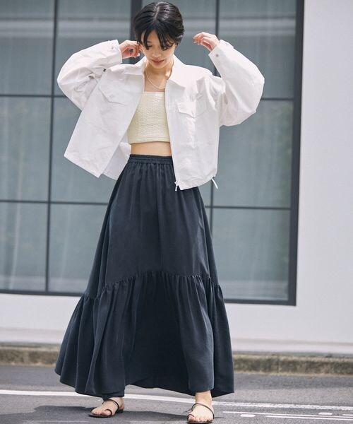 オル様♡BABYLONE♡ウエストリボン付きフレアースカート BABYLONE（バビロン）の「ティアードフレアスカート（）」 - WEAR