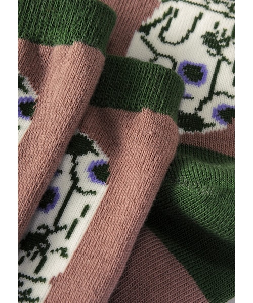 Ne-net（ネネット）の「きょうどがんぐソックス / ソックス（レッグウェア・レディース・off white/beige/red・02）」の4枚目の写真