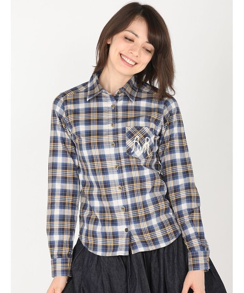 AVIREX(アヴィレックス)の「DS L/S CHECK POCKET(トップス・レディース・RED/YELLOW/BLUE・S/M)」の11枚目の写真