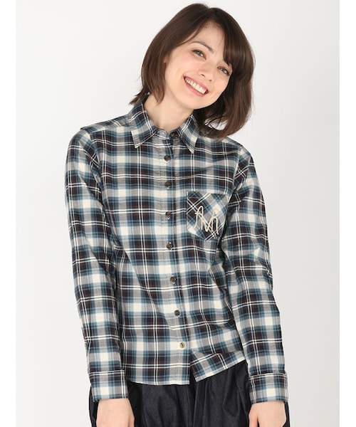 AVIREX(アヴィレックス)の「DS L/S CHECK POCKET(トップス・レディース・RED/YELLOW/BLUE・S/M)」の2枚目の写真