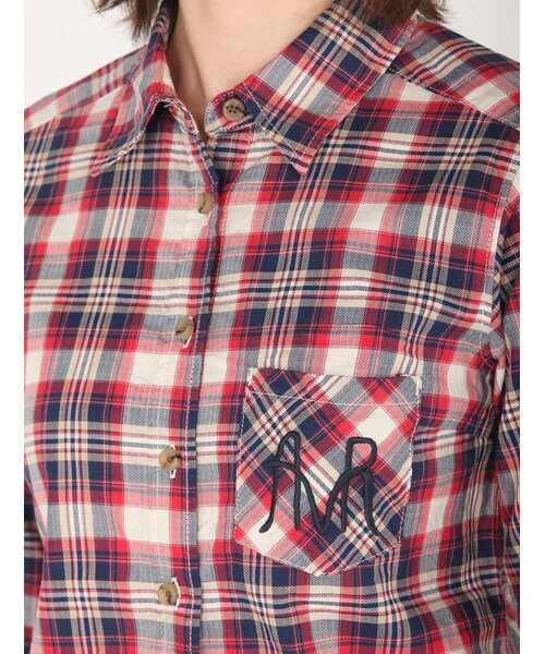 AVIREX(アヴィレックス)の「DS L/S CHECK POCKET(トップス・レディース・RED/YELLOW/BLUE・S/M)」の22枚目の写真