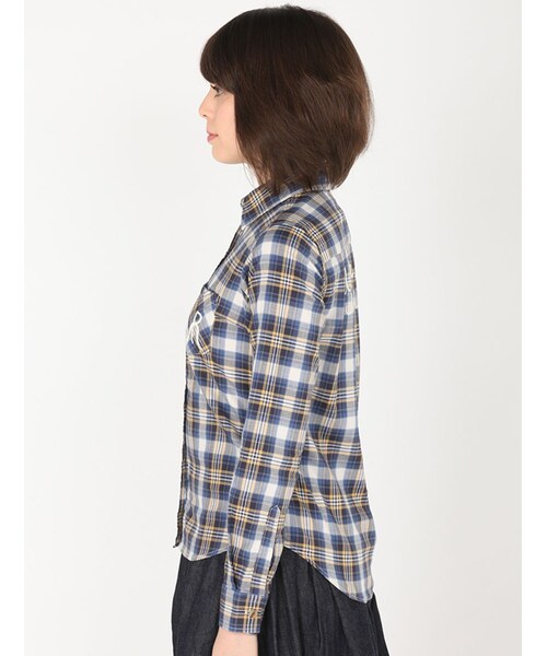 AVIREX(アヴィレックス)の「DS L/S CHECK POCKET(トップス・レディース・RED/YELLOW/BLUE・S/M)」の12枚目の写真
