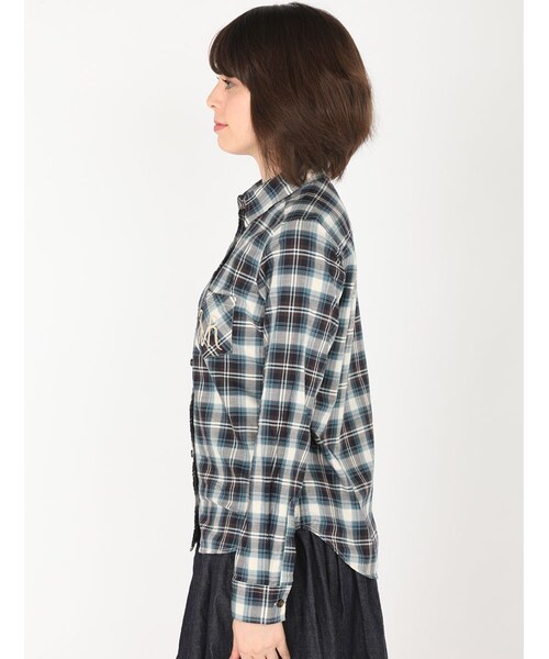 AVIREX(アヴィレックス)の「DS L/S CHECK POCKET(トップス・レディース・RED/YELLOW/BLUE・S/M)」の3枚目の写真