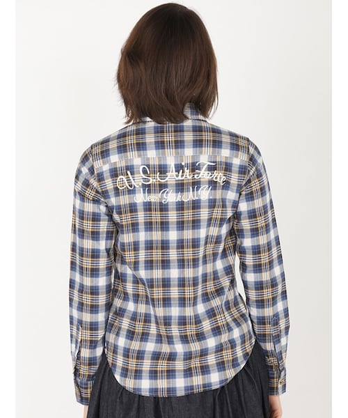 AVIREX(アヴィレックス)の「DS L/S CHECK POCKET(トップス・レディース・RED/YELLOW/BLUE・S/M)」の13枚目の写真
