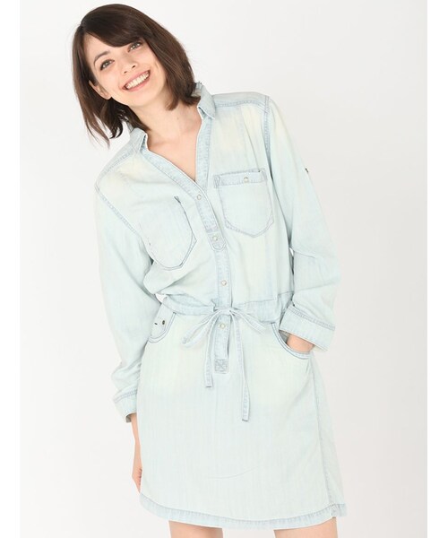 AVIREX(アヴィレックス)の「★L/S DENIM PULLOVE(トップス・レディース・L/BLUE/BLUE・S/M)」の1枚目の写真