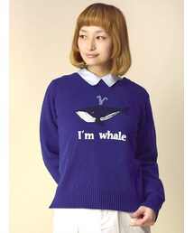 w closet | クジラ柄刺繍入りプルオーバー(トップス)