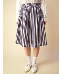 w closet | マルチストライプギャザースカート(パンツ)