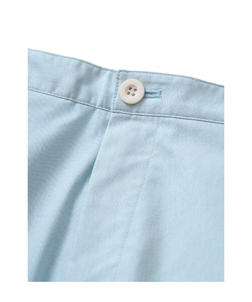 w closet(ダブルクローゼット)の「厚手シャンブレ7分丈ワイドクロップドタックパンツ(パンツ・レディース・オフホワイト/L.ピンク/サックス・FREE)」の7枚目の写真