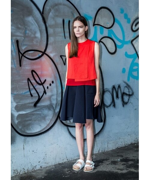 CINOH(チノ)の「ブロックレイヤードNSTOP(その他・レディース・RED/WHT・38)」の6枚目の写真