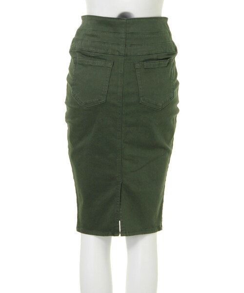 MURUA（ムルーア）の「【CASUAL】センターZIPカラータイトスカート（スカート・レディース・ホワイト/ブラック/カーキ・1/2）」の10枚目の写真