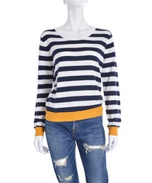 Ungrid | ≪mina 3月号掲載≫【Casual】ポイントカラ―ボーダーニット(トップス)
