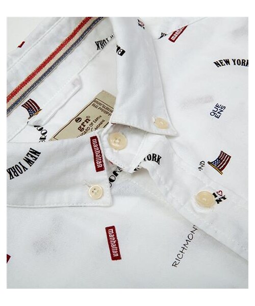 grn（ジーアールエヌ）の「紐約圖紋襯衫（その他・メンズ・白・S/M/L）」の2枚目の写真