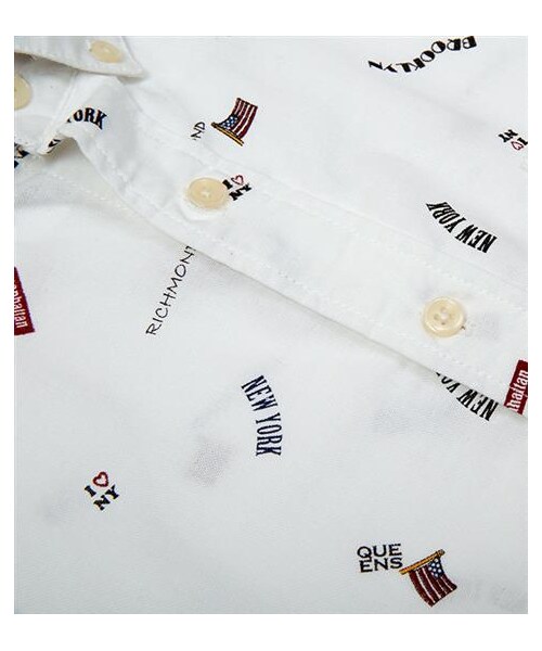 grn（ジーアールエヌ）の「紐約圖紋襯衫（その他・メンズ・白・S/M/L）」の3枚目の写真