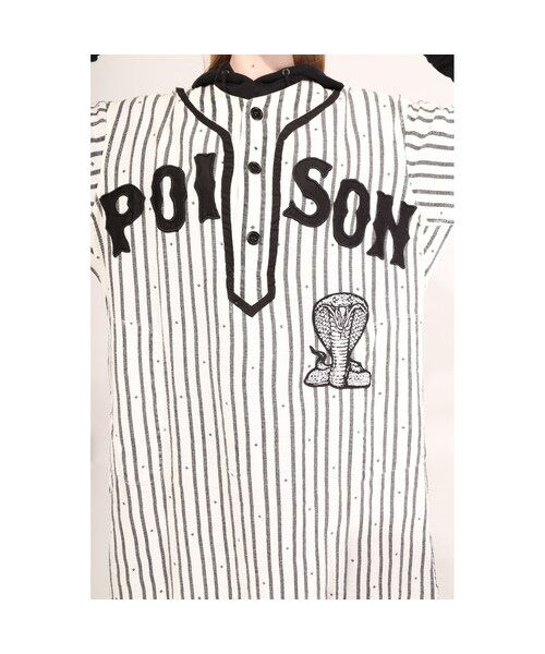 Poison Embroidered Long Baseball Shirt
