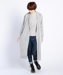 DOUBLE NAME | ベルト付きロングガウン風コート(ジャケット/アウター)